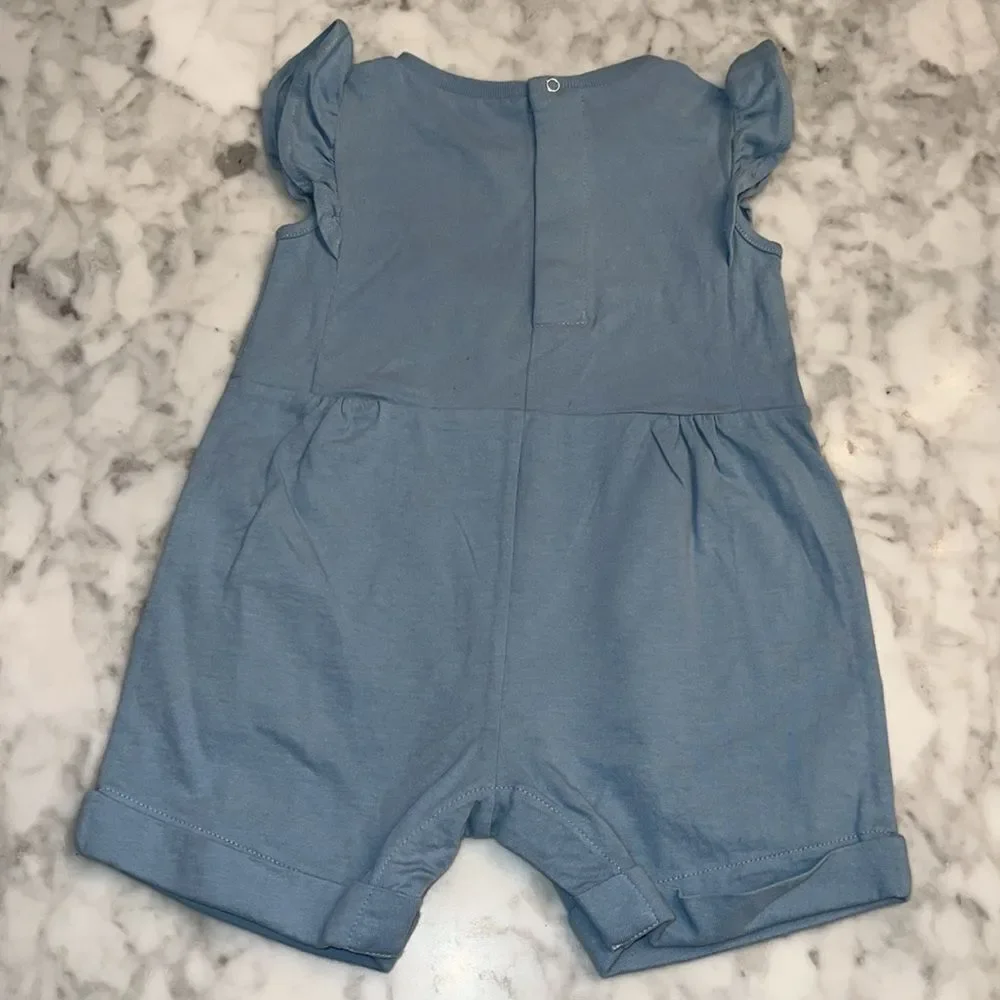 GUCCI BABY BLUE LOGO SHORTIE 3/6M